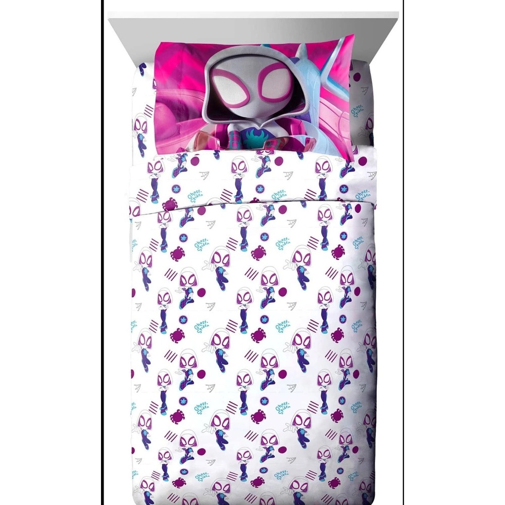 Marvel Ghost Spider Gwen Toddler 3 Piece Bedding Set Sheets Pillowcase Spiderman